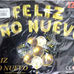 Letrero globo FELIZ AÑO NUEVO con kit de globos 1/1 pz