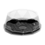 DOMO REDONDO BAJA BASE NEGRA 17X5.5 CM