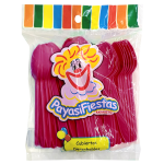 CUCHARA PLASTIFIESTA CHICA MAGENTA