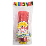 VASO PLASTIFIESTA #8 NEON ROJO