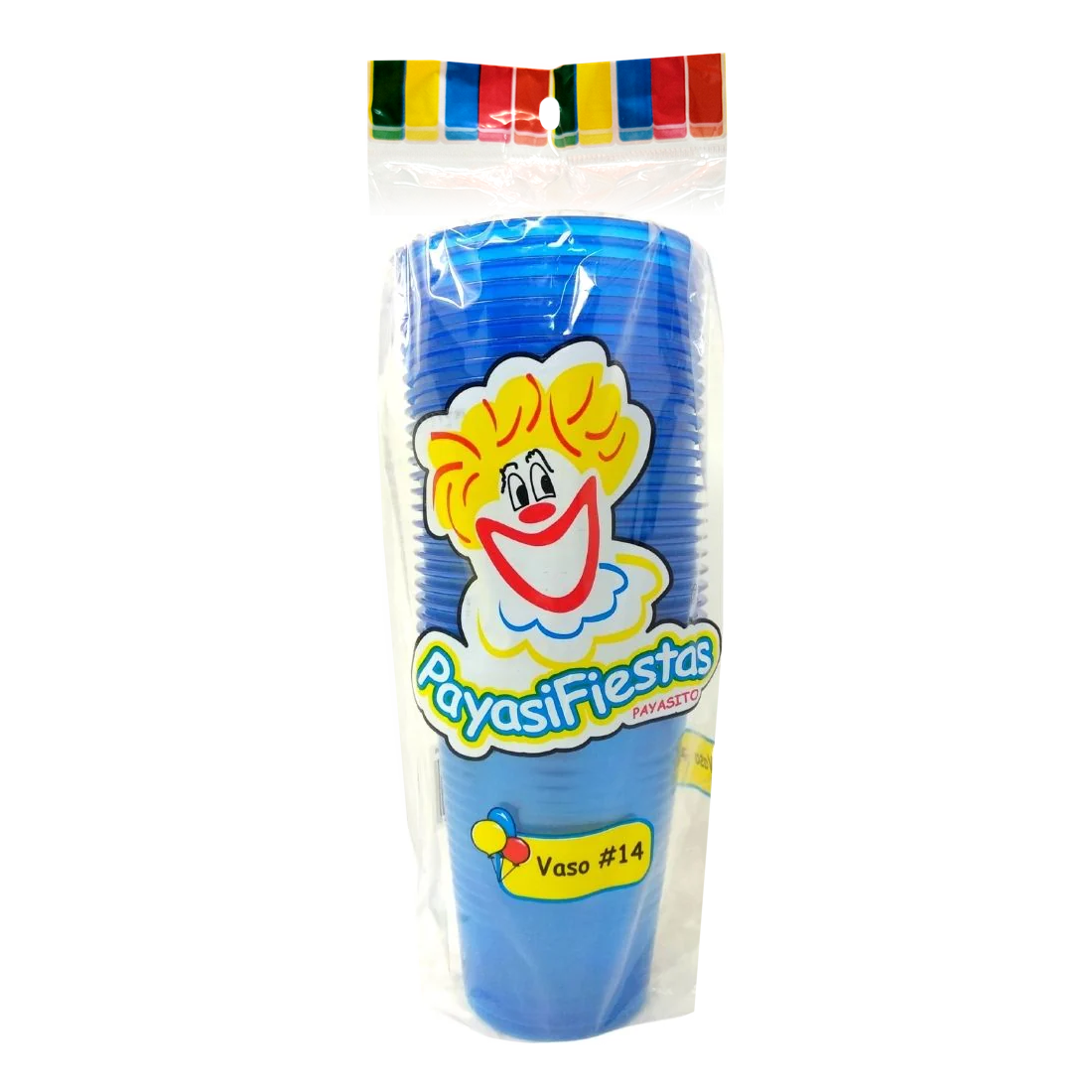 VPN12 VASO PLASTIFIESTA NEON AZUL #14 20-25 PZ