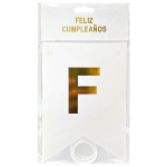 LETRERO FELIZ CUMPLEAÑOS COLOR BLANCO