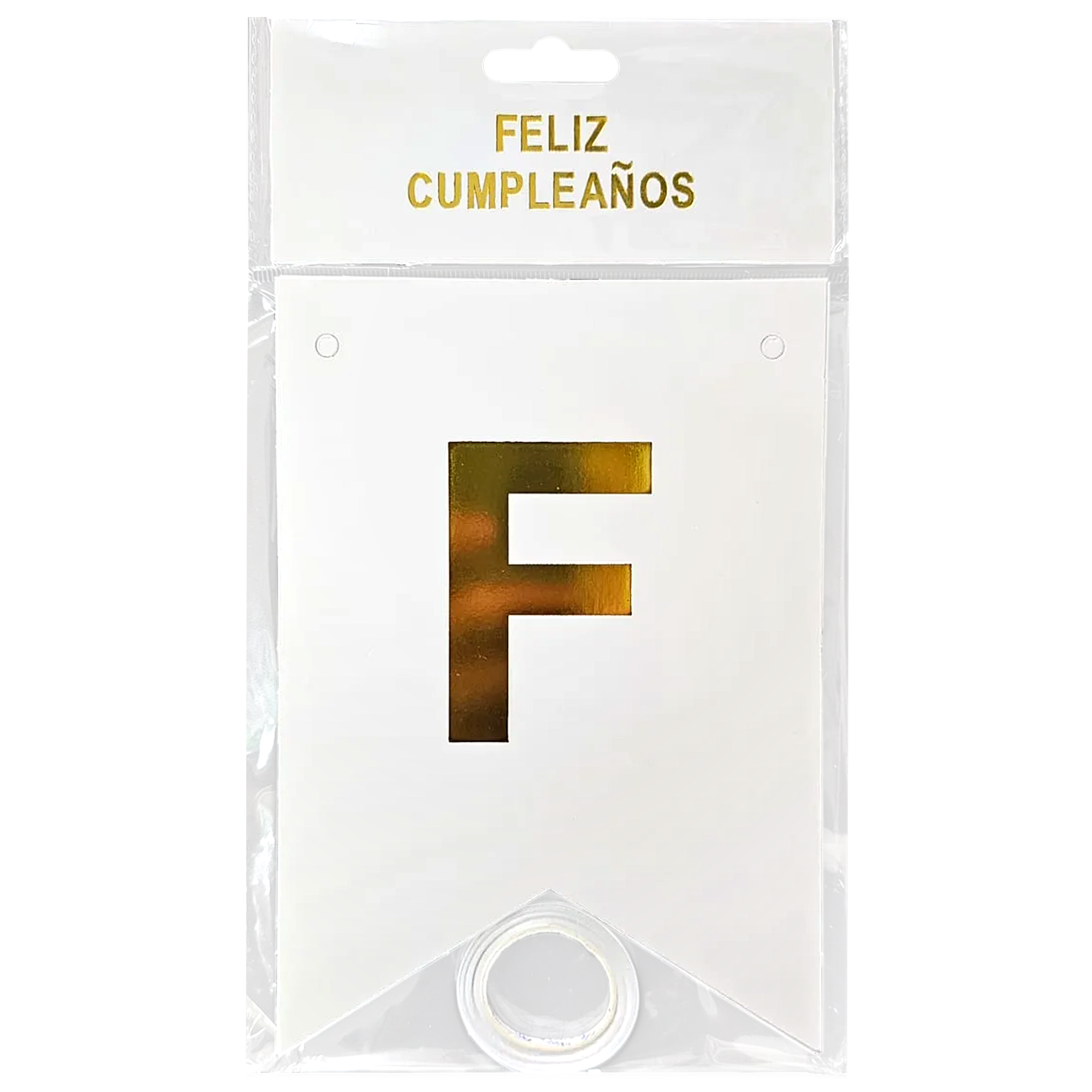 LETRERO FELIZ CUMPLEAÑOS COLOR BLANCO